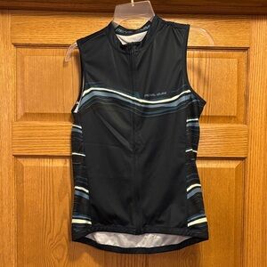 Pearl Izumi Navy Striped Cycling Vest Jersey Size M